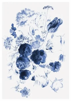 Royal Blue Flowers I bloemen behang