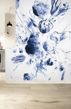 Royal Blue Flowers II bloemen behang
