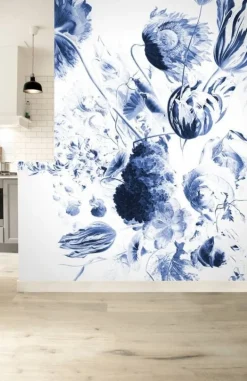 Royal Blue Flowers II bloemen behang
