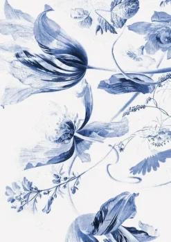 Royal Blue Flowers III bloemen behang