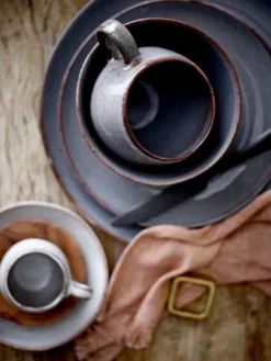 Sandrine borden grijs Ø22cm set van 6 stuks - 82059336