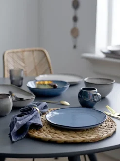 Sandrine servies set van 12 stuks blauw - 82068305