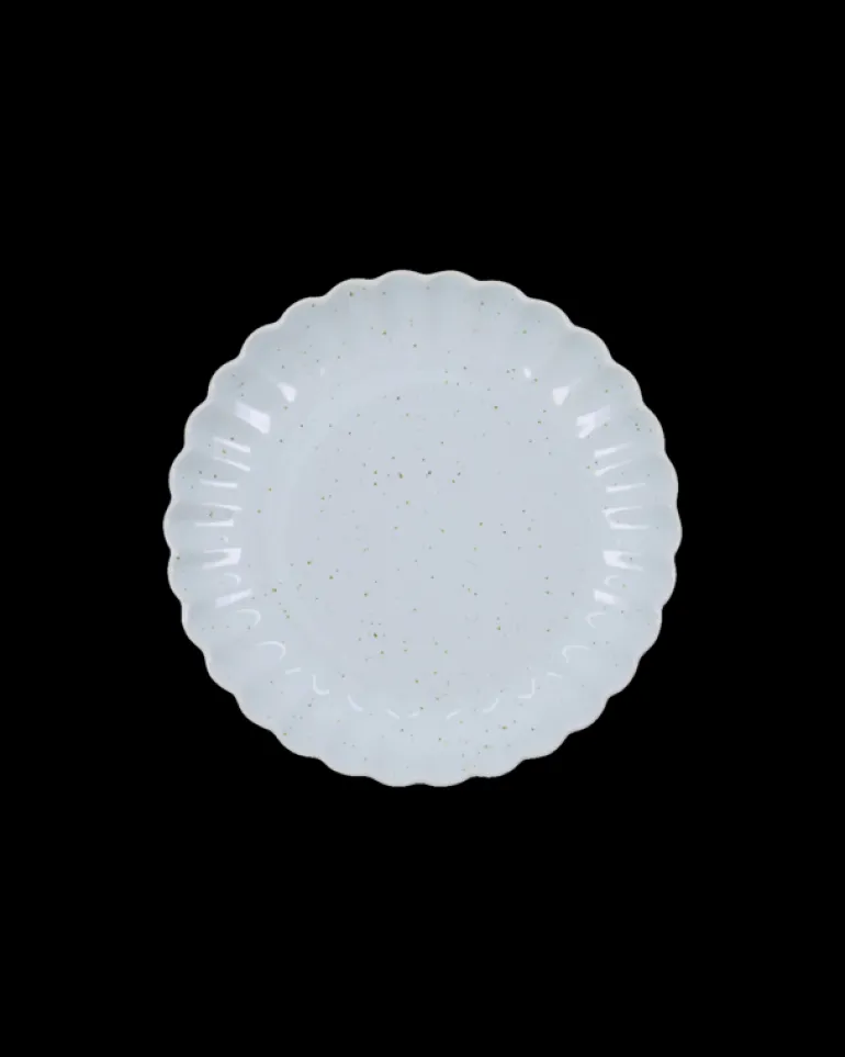 Scallop lunchborden lichtblauw set van 6 stuks - 267710017