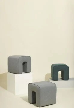 Sculpture poef grijs - 101501