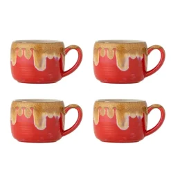 Sheen mokken rood set van 4 stuks - 82072526