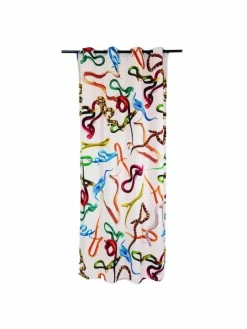 Snakes gordijn wit - 02402