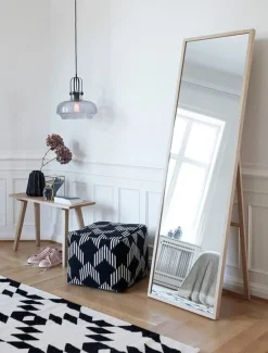 Staande spiegel eiken