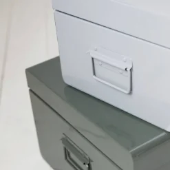 Storage boxen set van 2 groen grijs