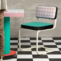 Superchair red grid stoel - 16503