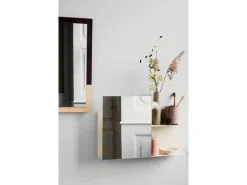 Svante wandplank met spiegel - rainy day