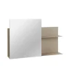 Svante wandplank met spiegel - beige