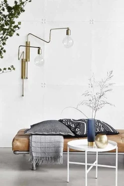 Swing wandlamp messing ijzer verstelbaar