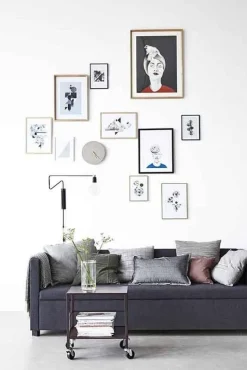 Swing wandlamp zwart metaal messing verstelbaar