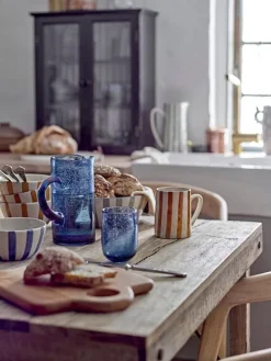 Tabby glazen blauw set van 4 stuks - 82072664