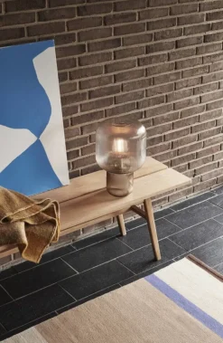 Tafellamp glas - smoked