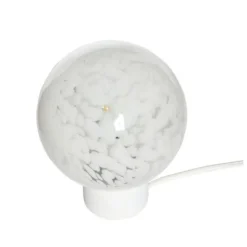 Tafellamp glas/metaal - wit