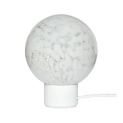 Tafellamp glas/metaal - wit