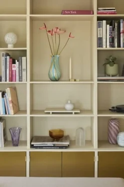 Tafellamp glas/metaal - wit