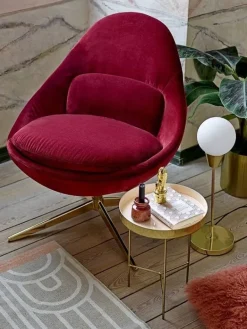 Tafellamp goud glas Ø19xH55 cm