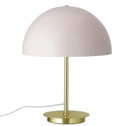Tafellamp goud look met roze lampenkap