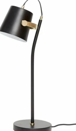 Tafellamp zwart metaal 18x26xh58cm