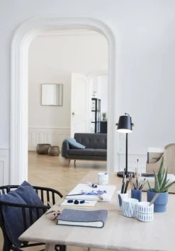 Tafellamp zwart metaal 18x26xh58cm