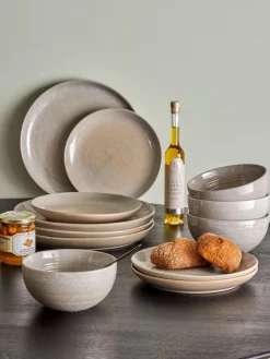 Taupe servies set van 12 stuks - 82060575