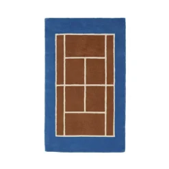 Tennis vloerkleed blauw - M107630