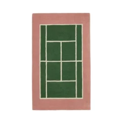 Tennis vloerkleed roze - M107631