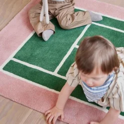 Tennis vloerkleed roze - M107631