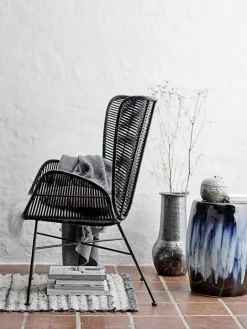 Terracotta vaas - zwart