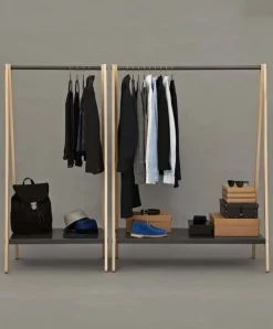 Toj Large kledingrek grijs