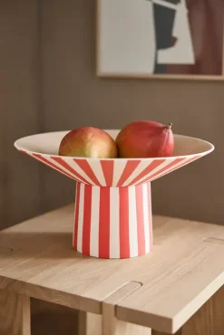 Toppu centerpiece schaal high rood - L301536