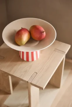 Toppu centerpiece schaal high rood - L301536