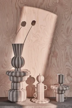 Toppu vaas rond clay - L301174