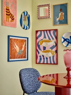 Travis spiegel blauw - 82063004