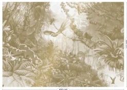Tropical landscapes goud behang MW-066 - 400x280cm