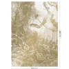 Tropical landscapes goud behang MW-064 - 200x280cm
