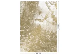 Tropical landscapes goud behang MW-064 - 200x280cm