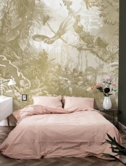 Tropical landscapes goud behang MW-065 - 300x280cm