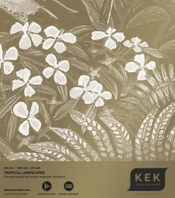 Tropical landscapes goud behang MW-065 - 300x280cm