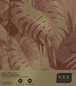 Tropical landscapes goud behang MW-063 - 400x280cm