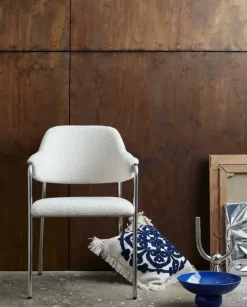 Ursa kussen off white/blauw inclusief vulling - 2590