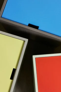 Vault bijzettafel/opberg box lichtgroen/rood - 021910