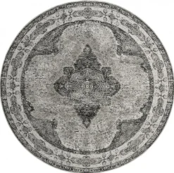 Venus rond vloerkleed grijs - diameter 240cm