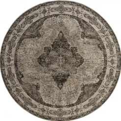 Venus rond vloerkleed grijs - diameter 140cm