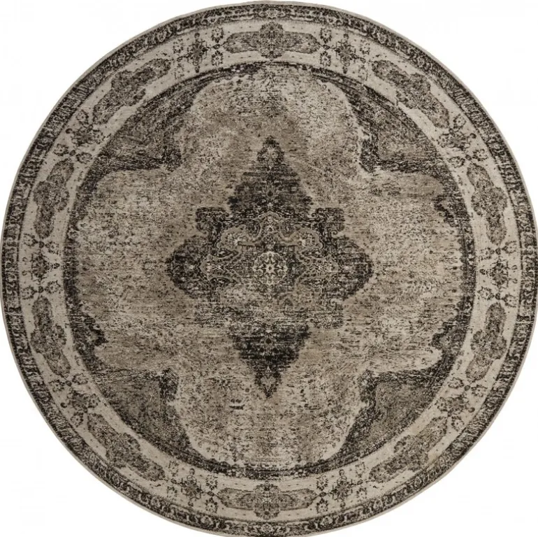 Venus rond vloerkleed grijs - diameter 140cm