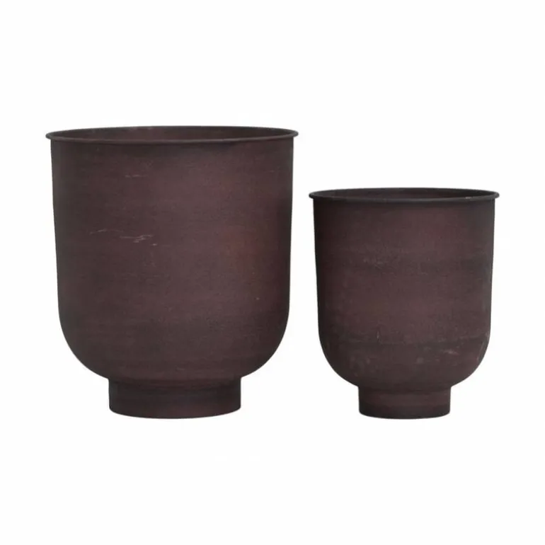 Vig bloempot set burnt henna