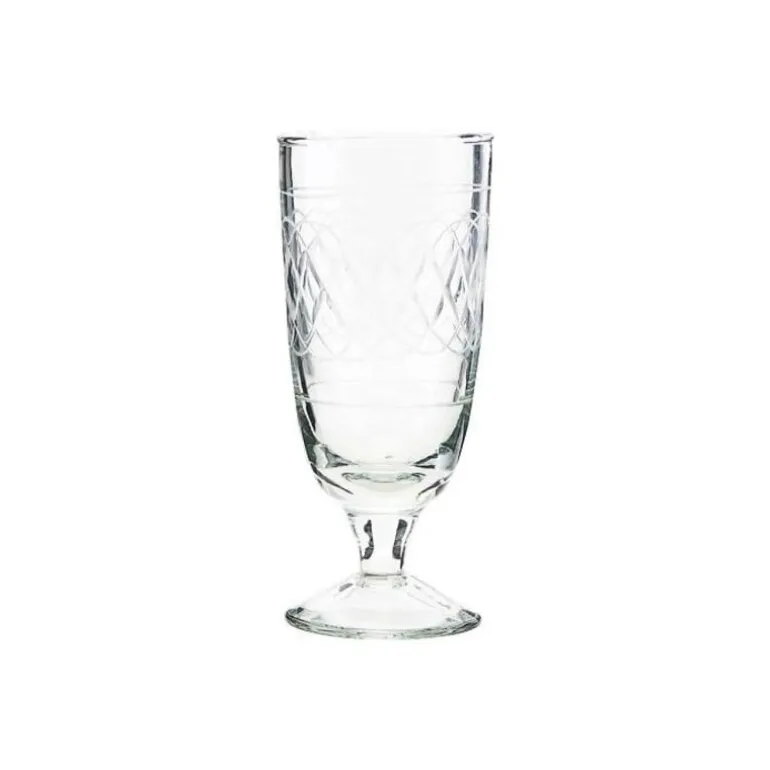 Vintage bierglas Ø6,5x15cm - set van 12 stuks