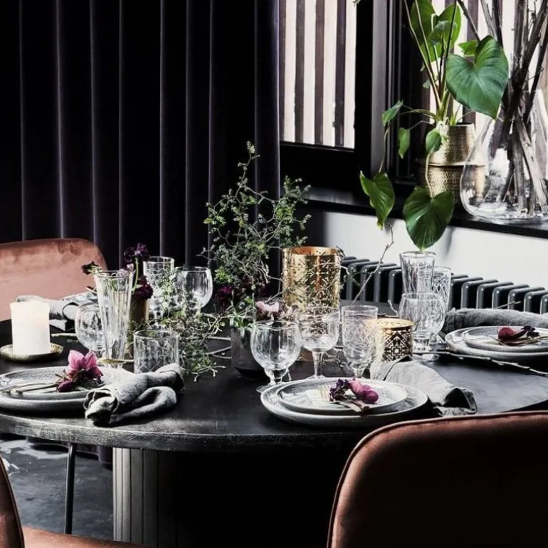 Vintage bierglas Ø6,5x15cm - set van 12 stuks